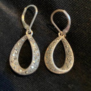 Marcasite loop earrings